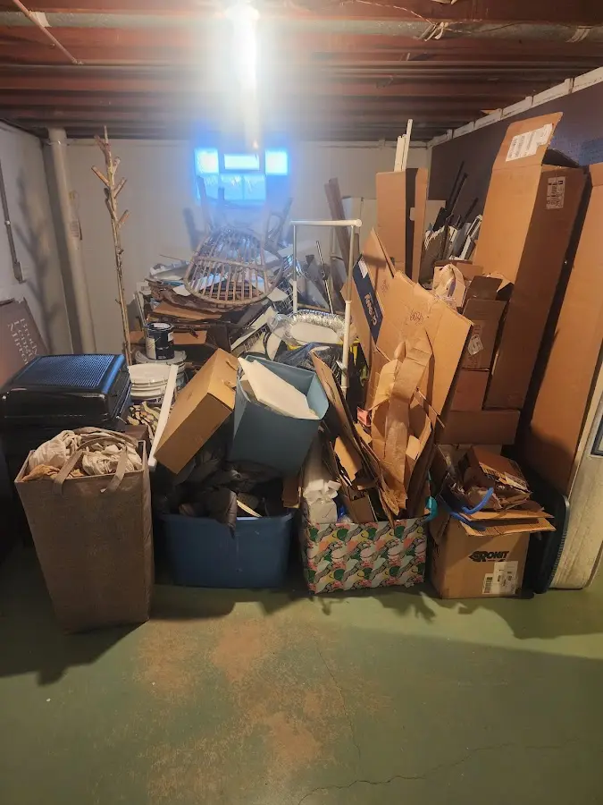 Roll-off dumpster container at job site for 4 Yard Dumpster Rental in San Bruno